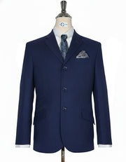 Navy Blue Tweed Jacket 