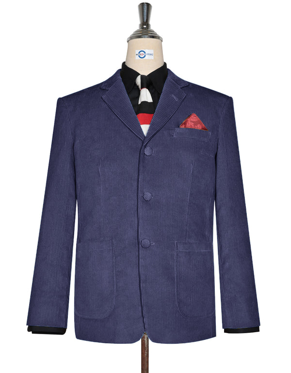 Corduroy Jacket - Navy Blue Corduroy Jacket