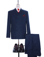 Navy Blue Stripe Suit