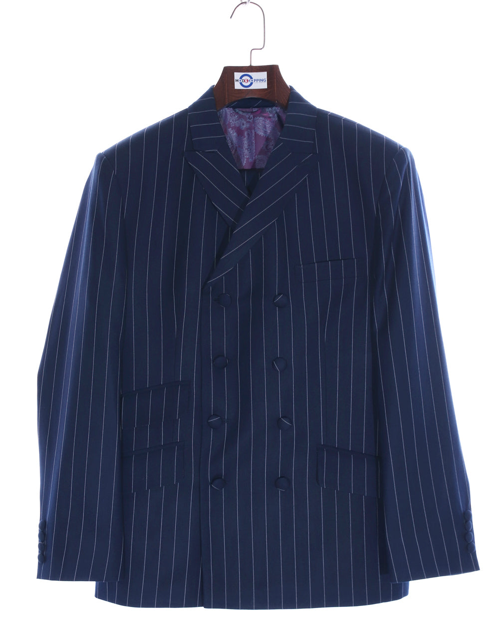 Navy Blue Stripe Suit