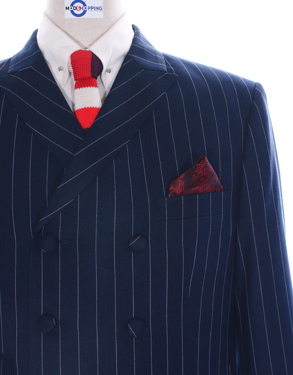 Navy Blue Stripe Suit