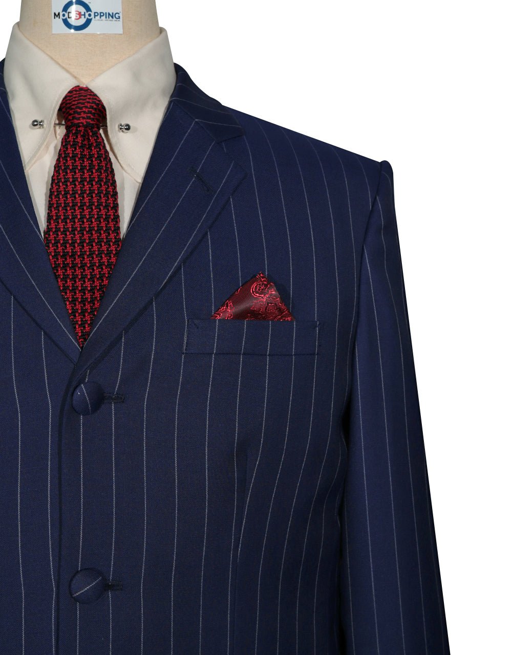 Navy Blue Stripe Suit