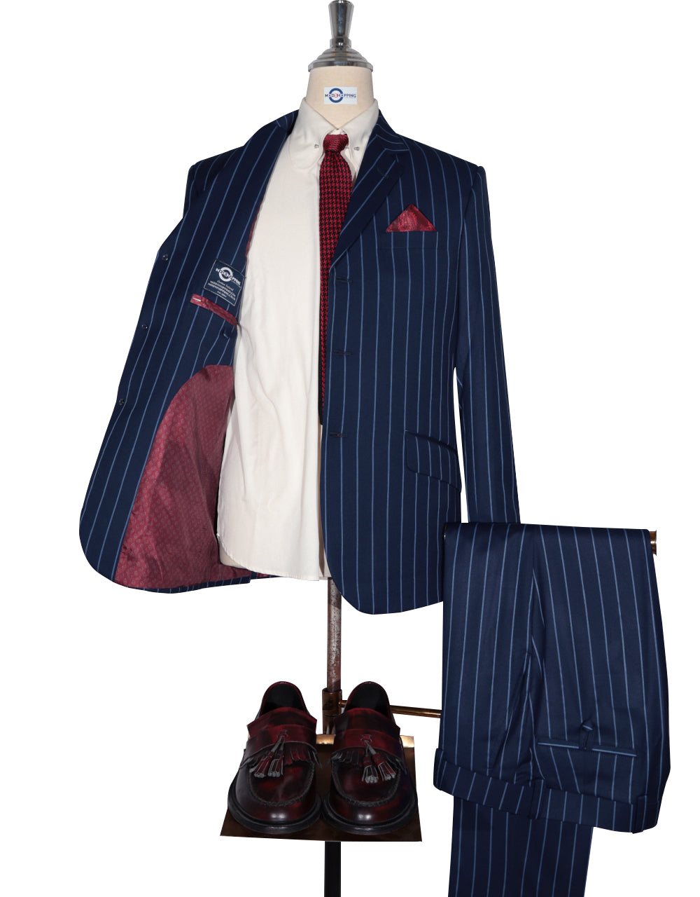Navy Blue Stripe Suits