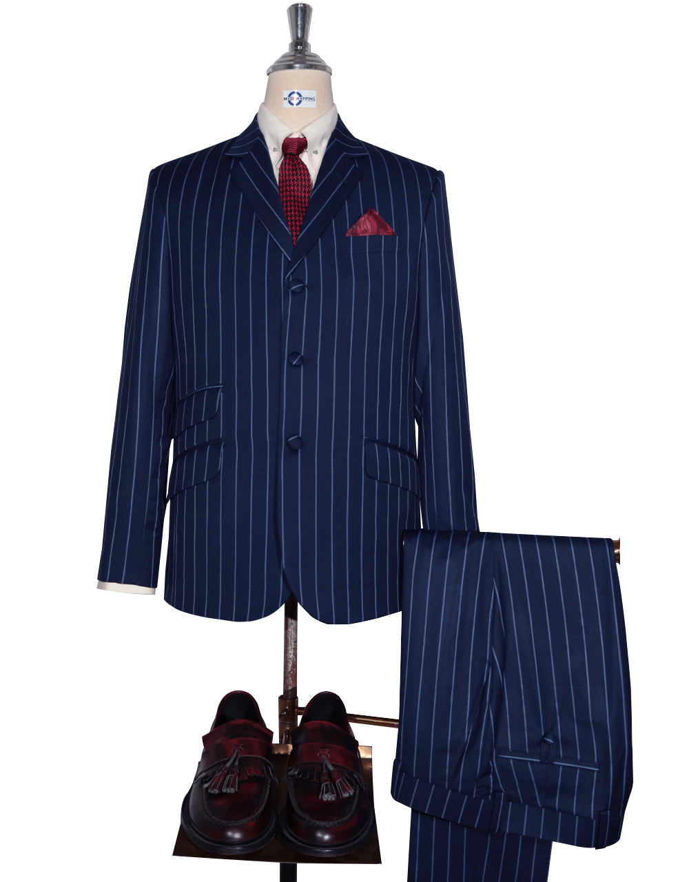 Navy Blue Stripe Suits