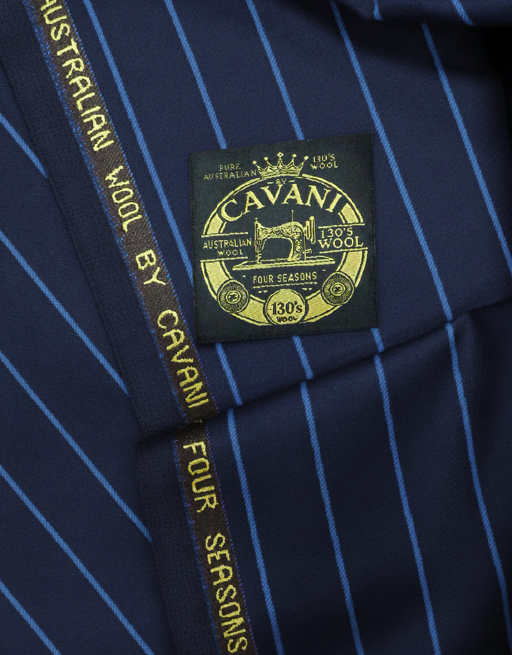 Navy Blue and Blue Strupe Fabric