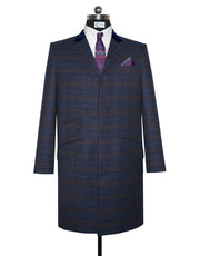 Navy Blue and Brown Prince of Wales Check