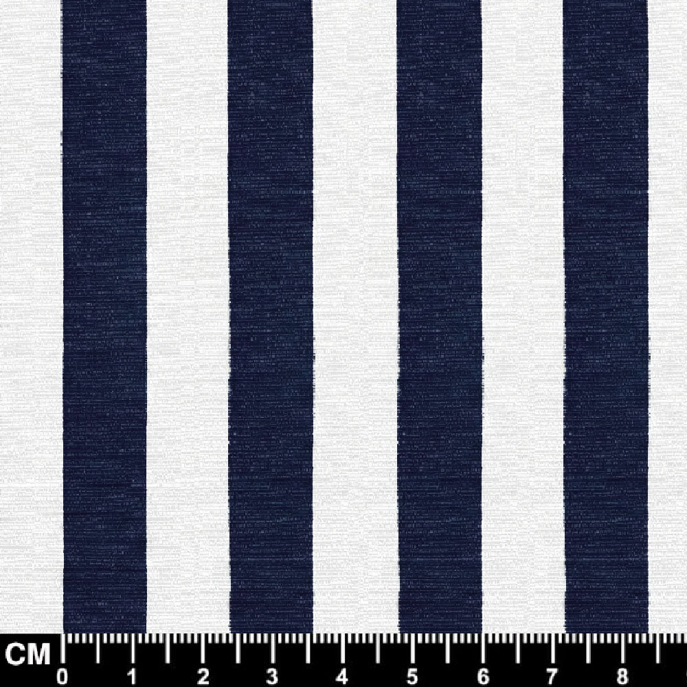 60'S Mod Dark Navy Blue Stripe Pin Collar Shirt