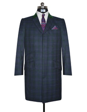 Navy & Green Prince of Wales Check