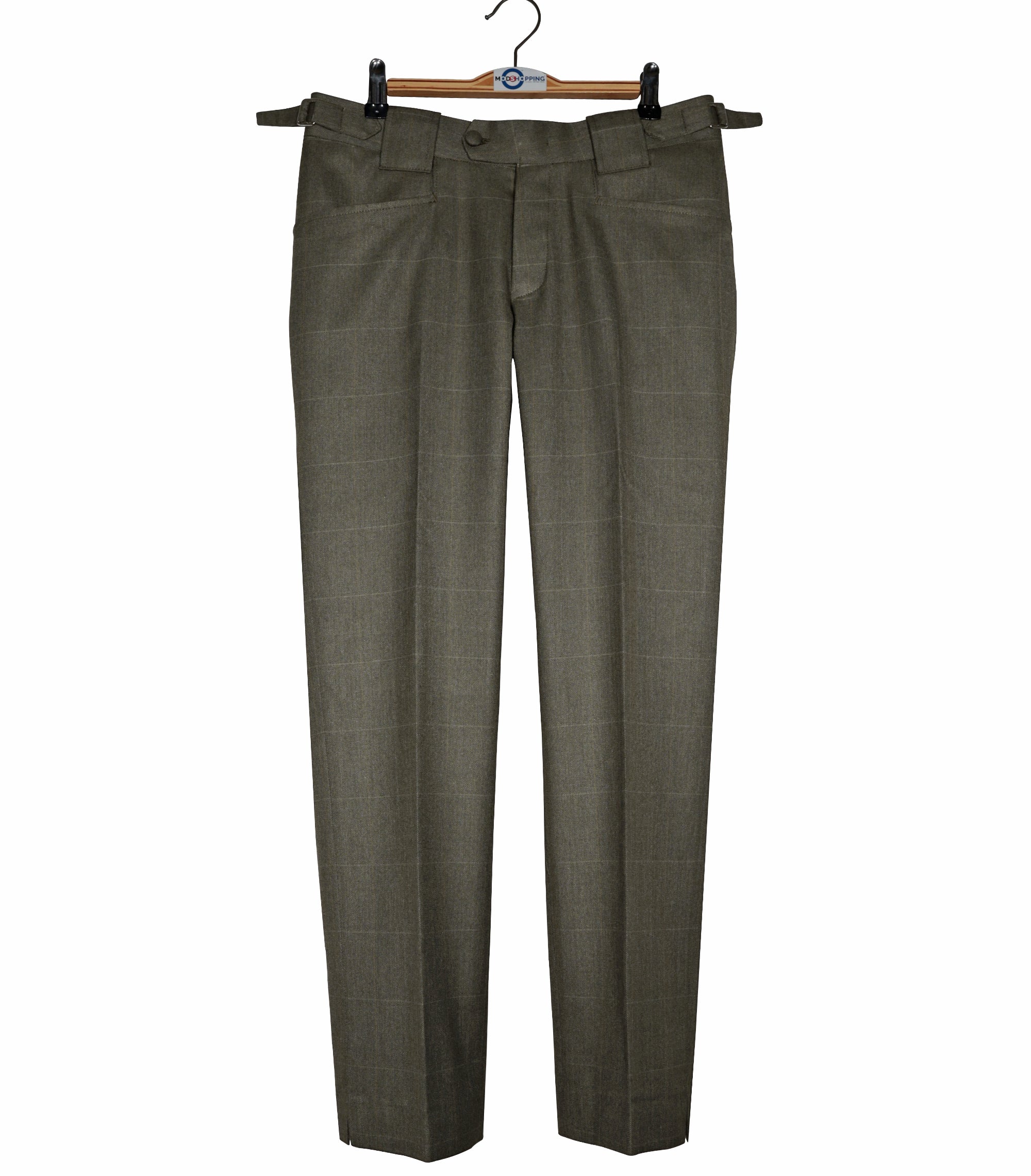 Olive Green Herringbone Suit