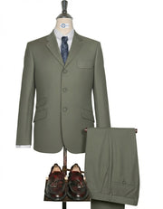 Brown and Peacock Blue Tweed Suit