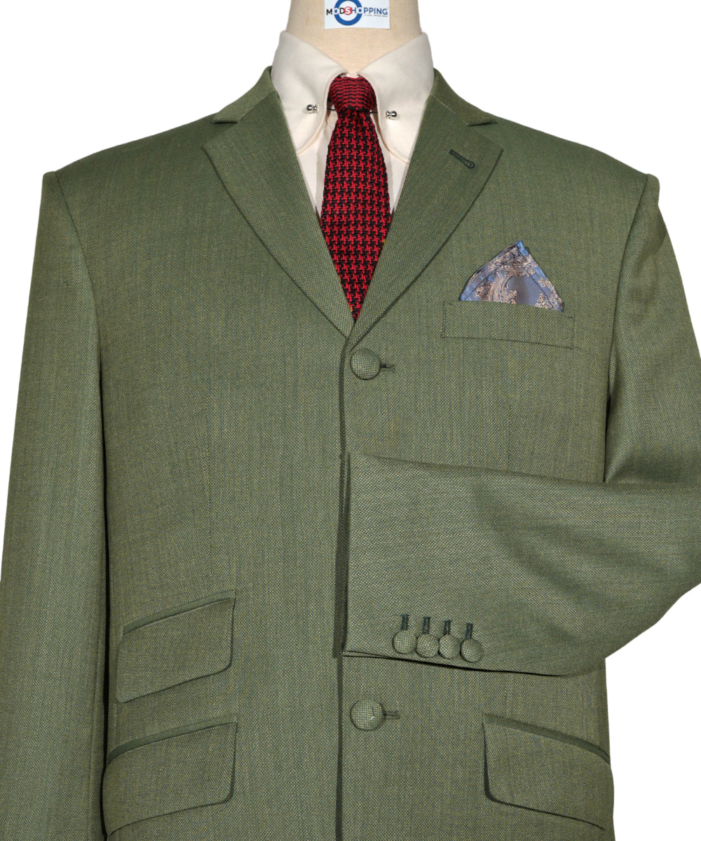 Olive Green and Khaki Two Tone Suit