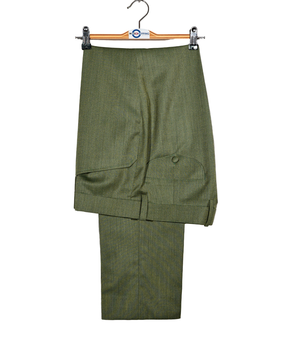 Olive Green and Khaki Two Tone Suit