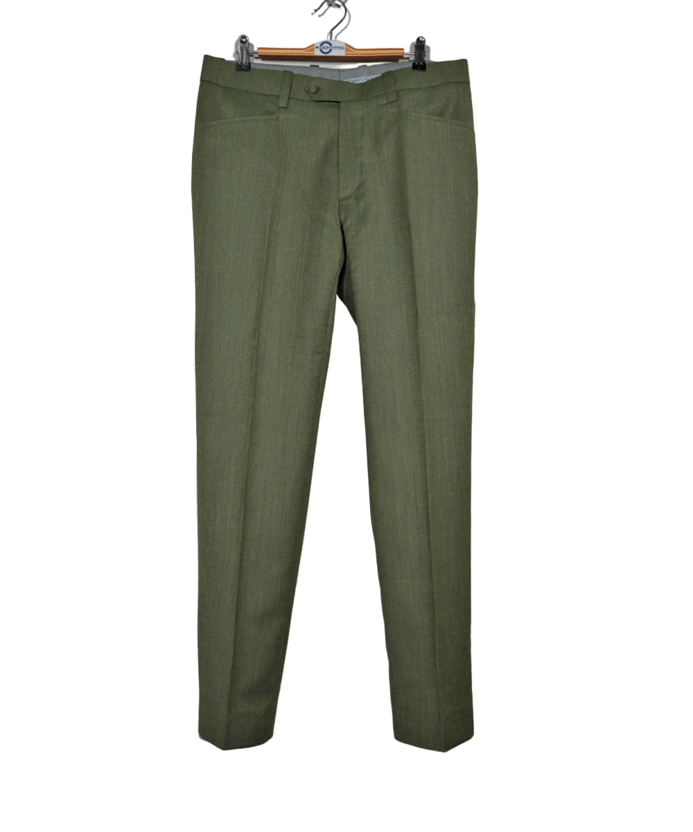 Olive Green and Khaki Two Tone Suit