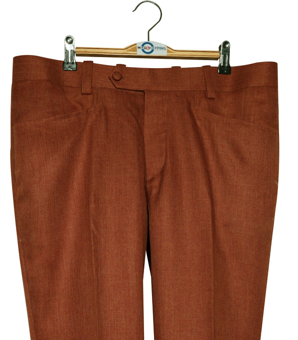 Mod Suit  - Vintage Style Orange Linen Suit