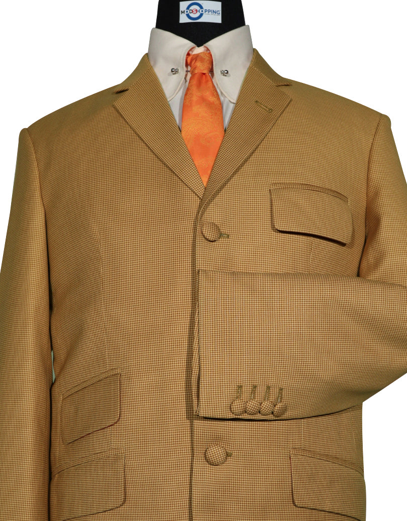 Tailored Orange Small Houndstooth Suit