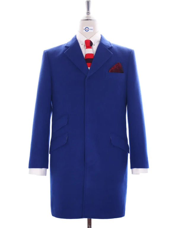 Overcoat | Blue Winter Long Overcoat for men Modshopping Clothing