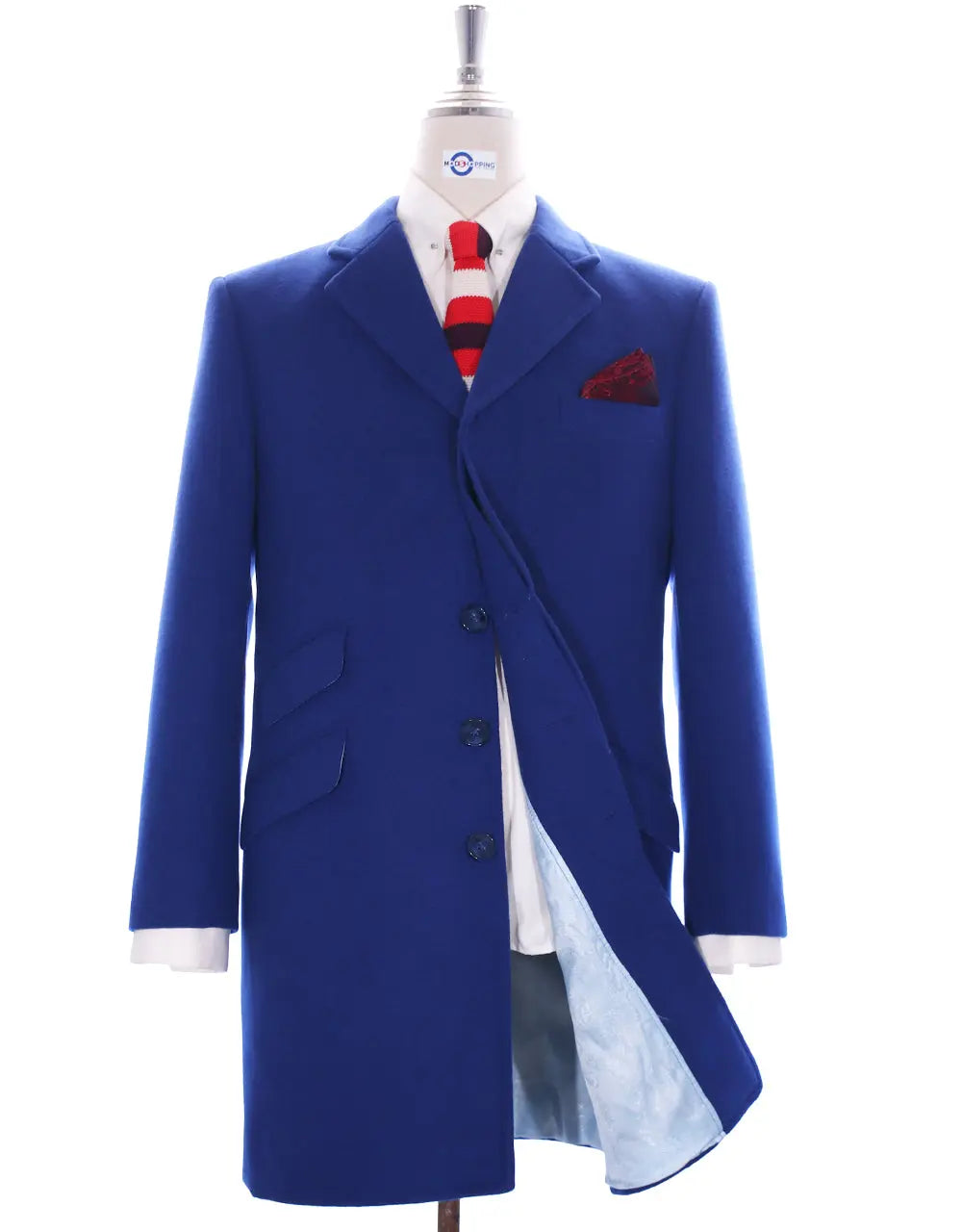 Overcoat | Blue Winter Long Overcoat for men Modshopping Clothing