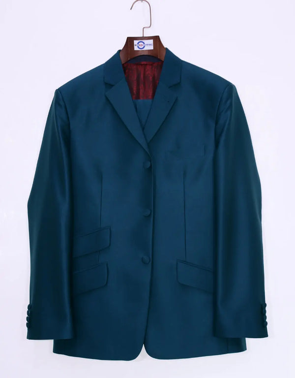 Peacock Blue Tonic Suit Modshopping Clothing