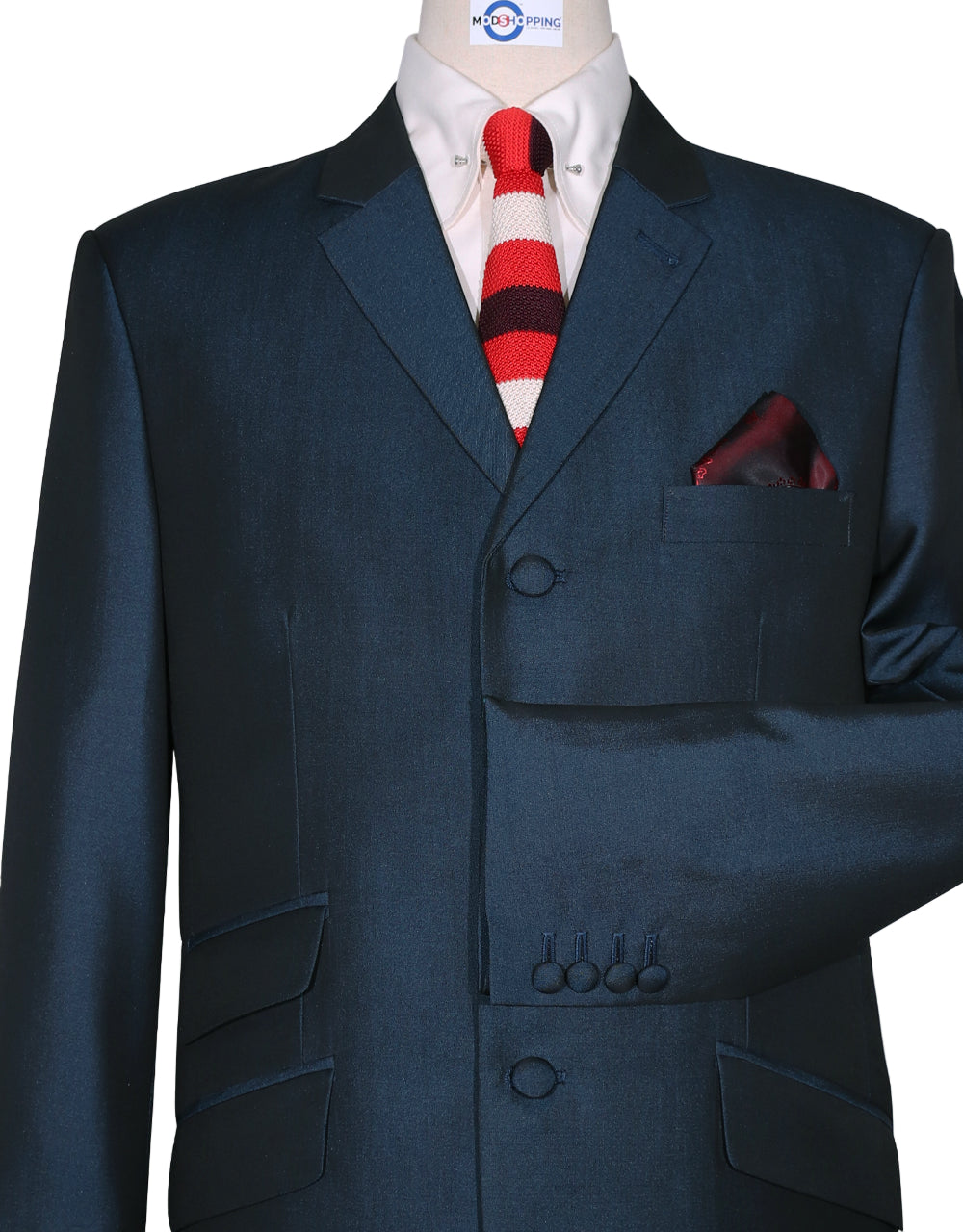 Peacock Blue Two Tone Suit