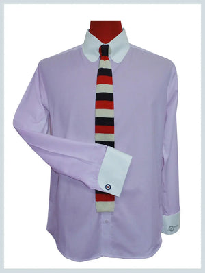 Penny Tab Collar Shirt - Lavender Color Shirt Modshopping Clothing