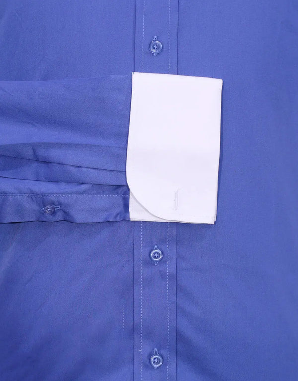 Penny Tab Collar Shirt - Sky Blue Color Shirt Modshopping Clothing
