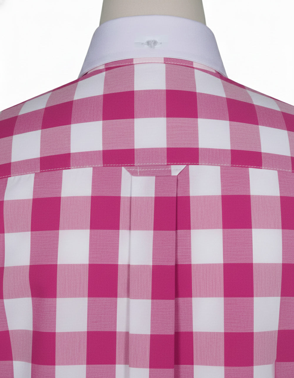 Pink Gingham Check Button-Down Collar Shirt