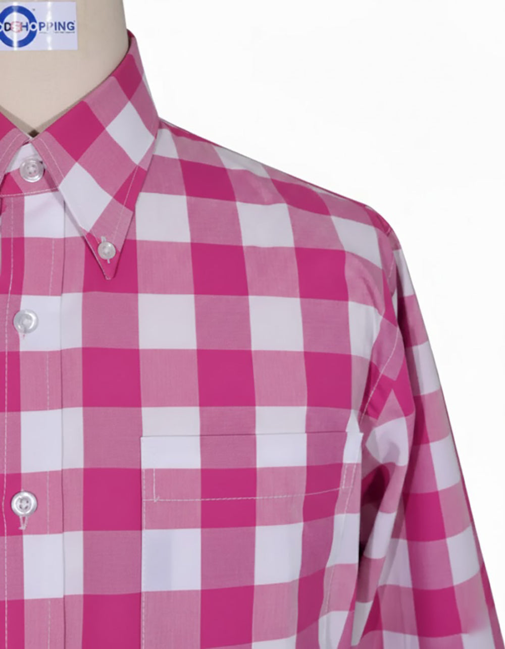 Pink Gingham Check Short Sleeve Shirt