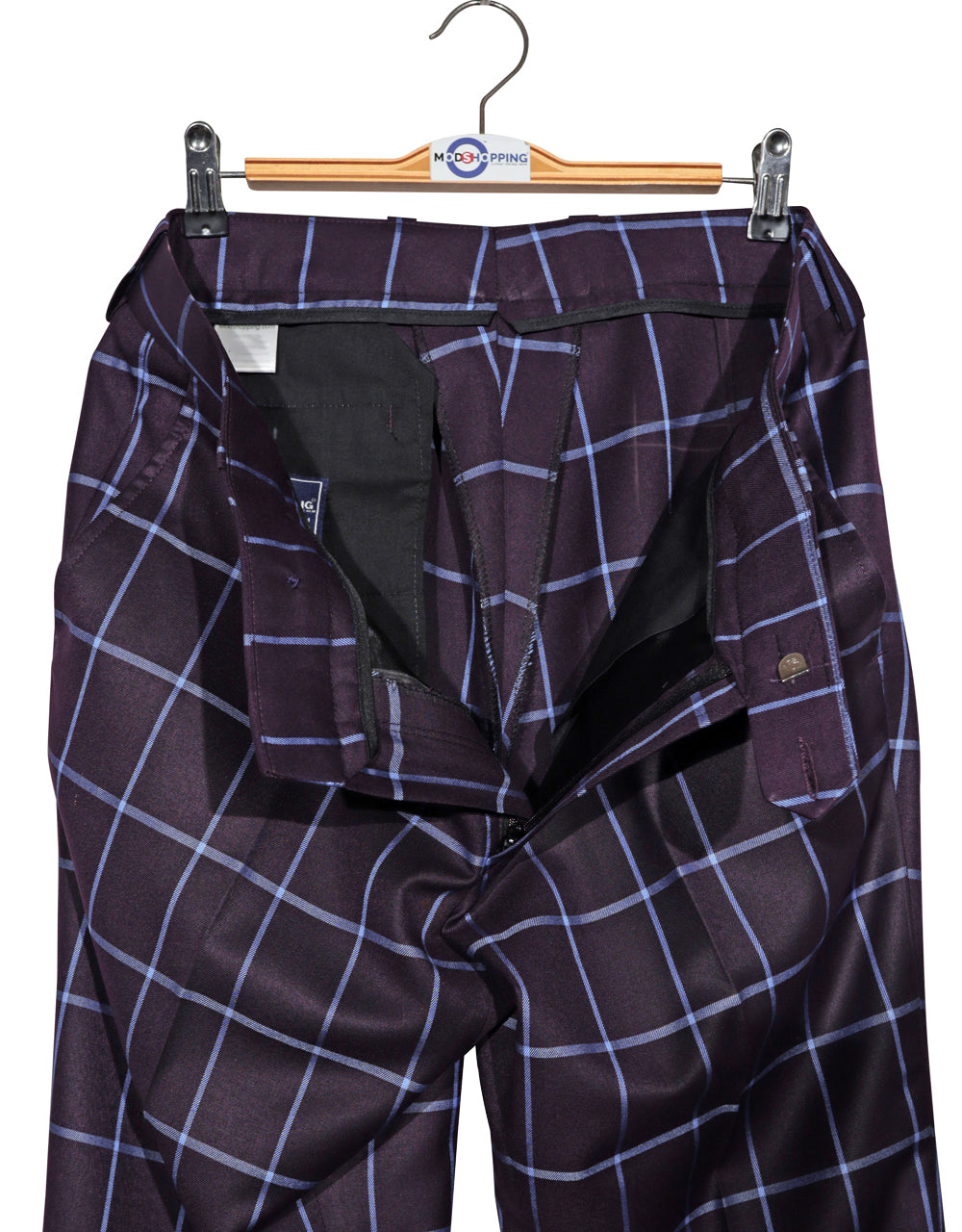 Purple Windowpane Check Suit