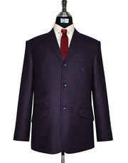 Purple and Navy Blue Large Houndstooth Jacket