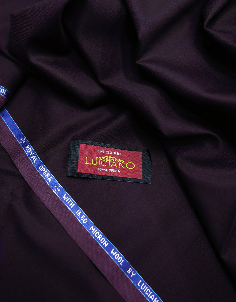 Purple and Black Two Tone Fabric Label
