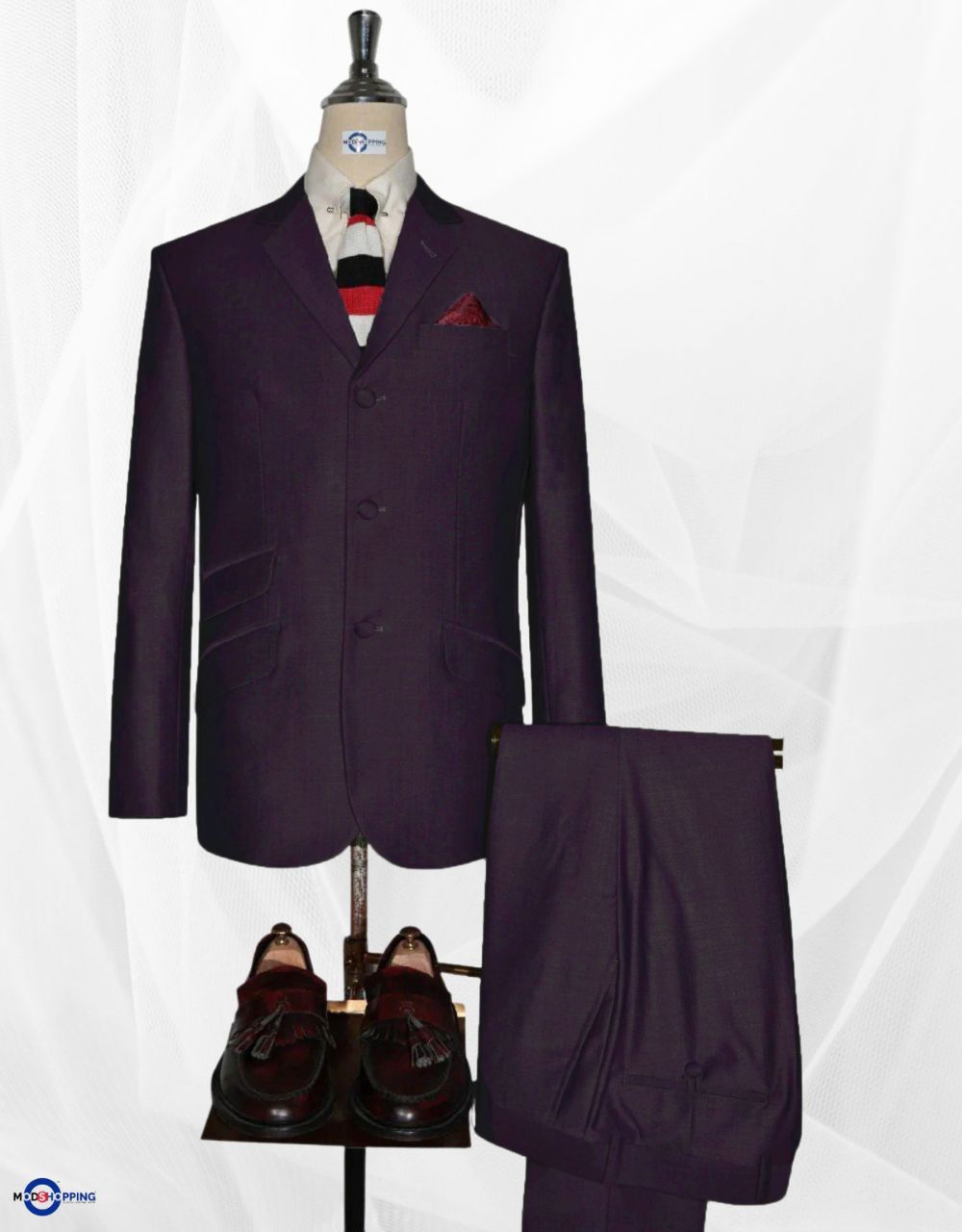  Purple and Black Two Tone Suit 