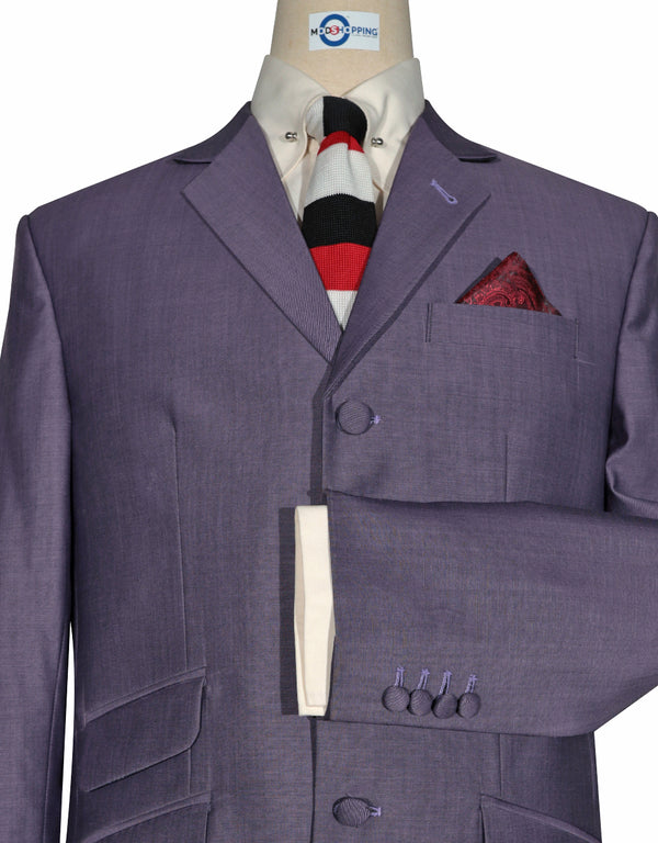 Two Tone Suit - Violet and Black Two Tone Suit