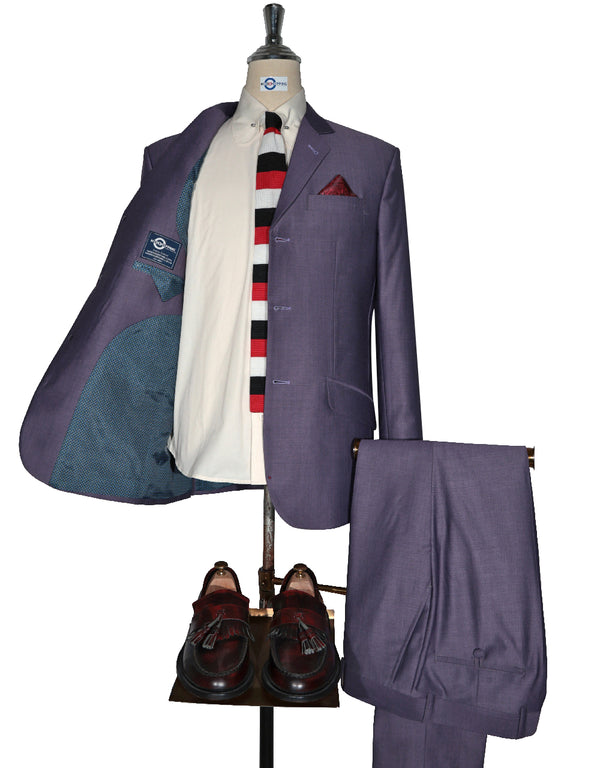 Two Tone Suit - Violet and Black Two Tone Suit