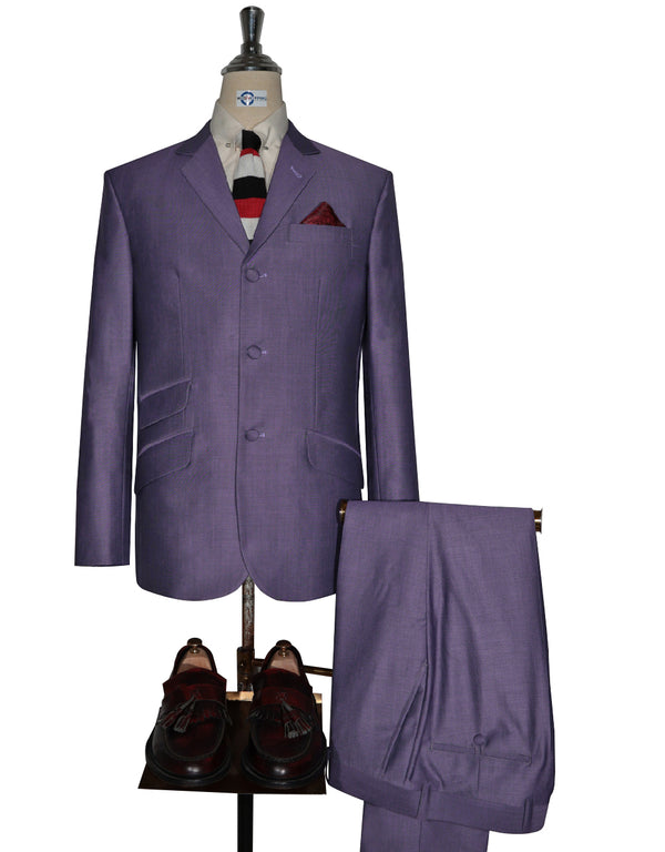 Two Tone Suit - Violet and Black Two Tone Suit