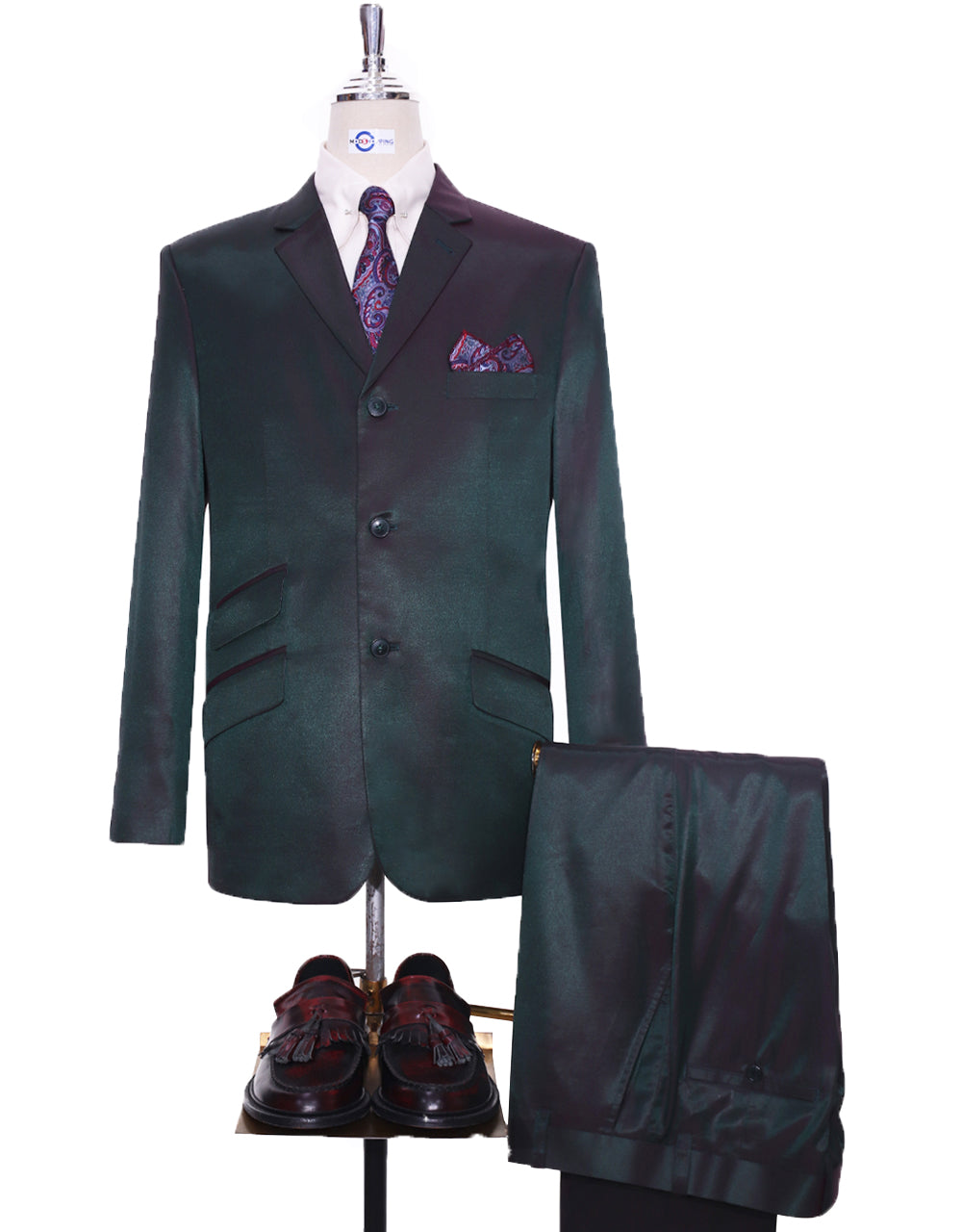 Red & Olive Two Tone Suit