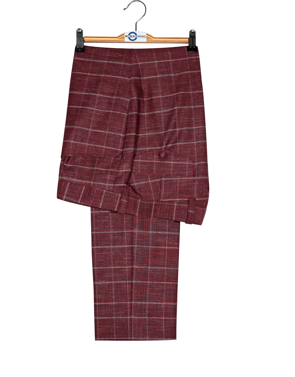 Red Prince of Wales Check Suit