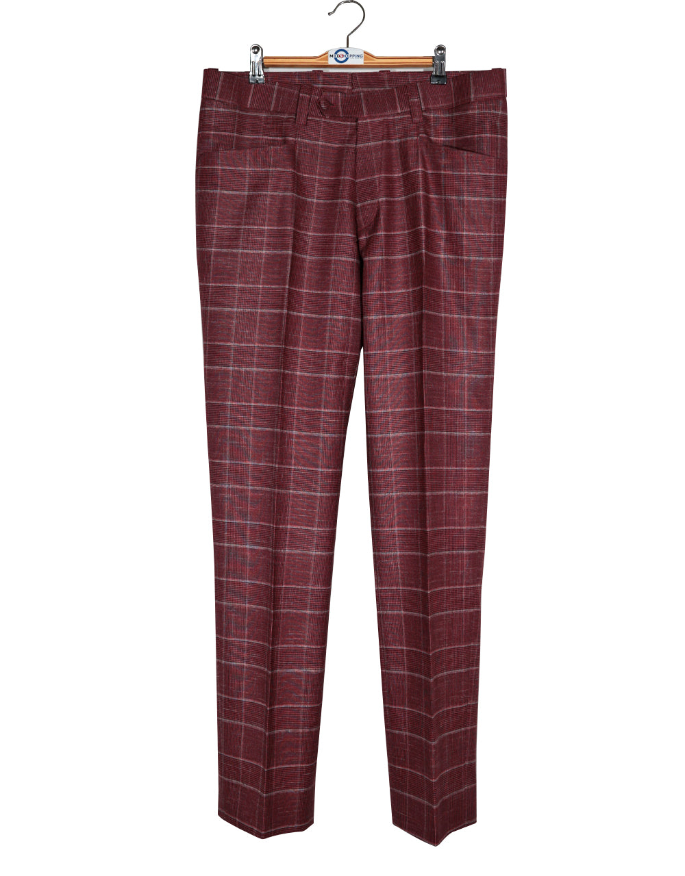 Red Prince of Wales Check Suit