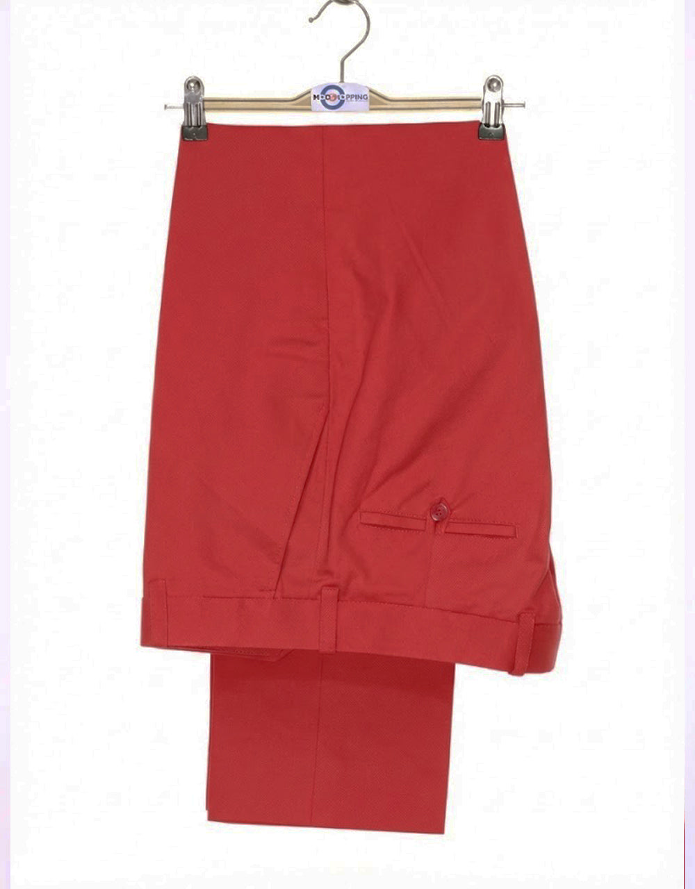 60s Mod Style Red Chino Trousers