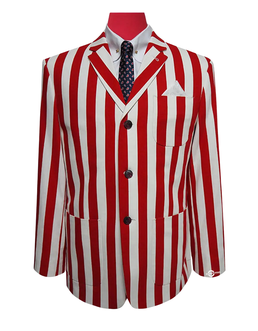 Boating Blazer | Red and White Stripe Jacket