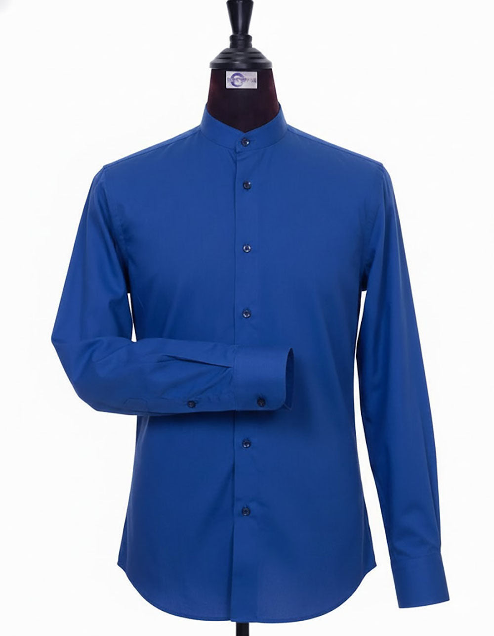 Mandarin Collar - Royal Blue Mandarin Collar Shirt