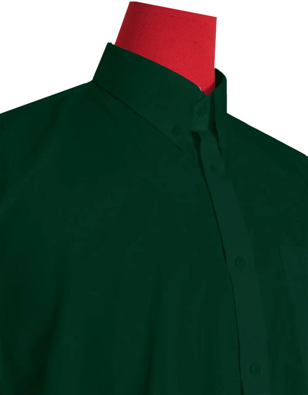 Short-Sleeve Shirt | 60S Mod Style Dark Green Color Shirt For Man Modshopping Clothing