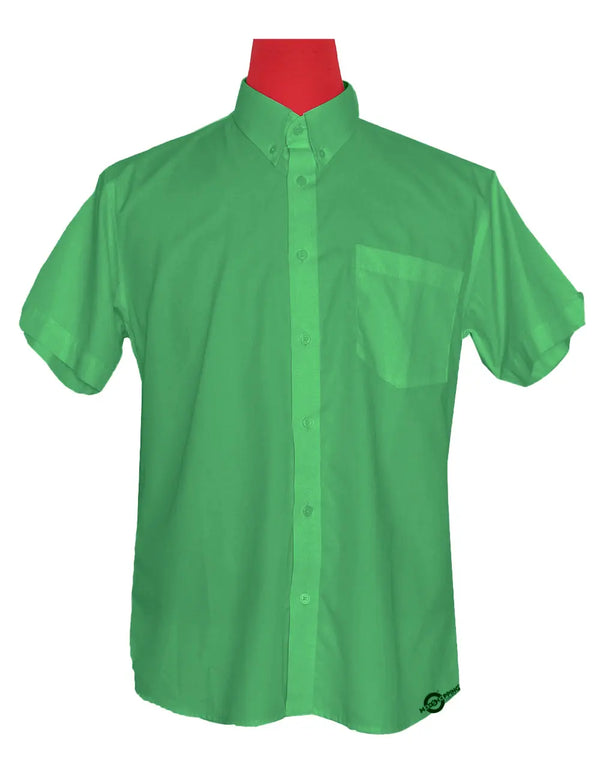 Short-Sleeve Shirt | 60S Mod Style Green Color Shirt For Man Modshopping Clothing