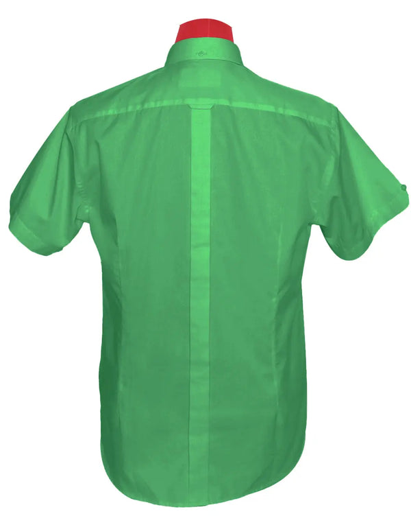 Short-Sleeve Shirt | 60S Mod Style Green Color Shirt For Man Modshopping Clothing