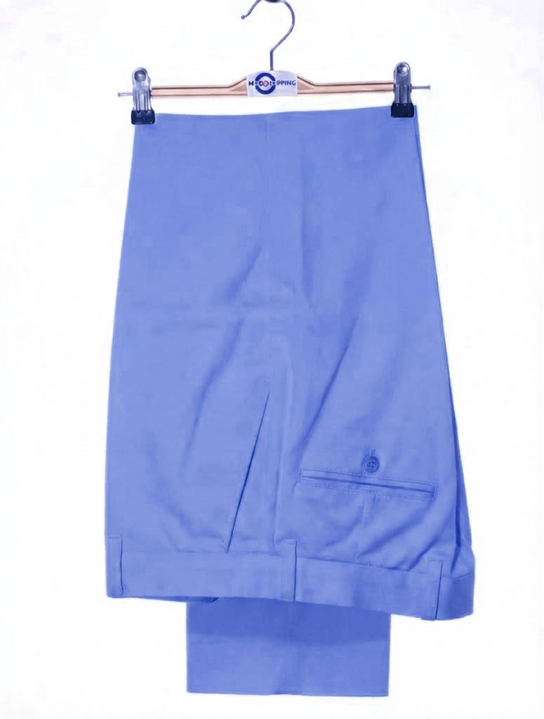 Classic Mod Sky Blue Sta-Press Trousers