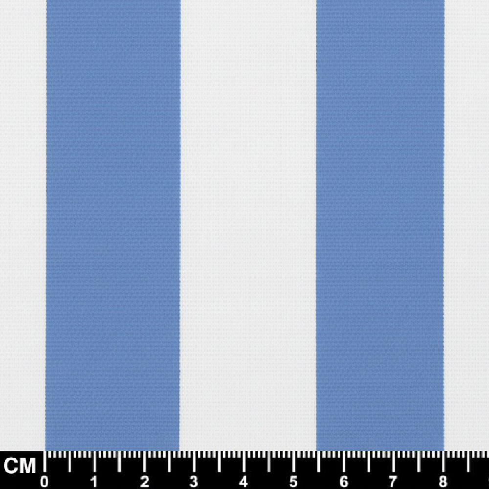Sky Blue and White Striped Fabric