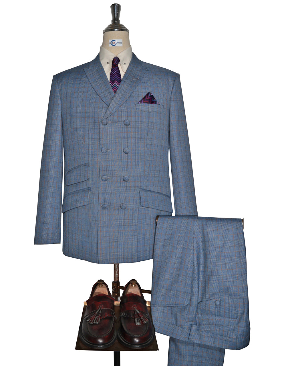 Sky Blue Prince of Wales Check