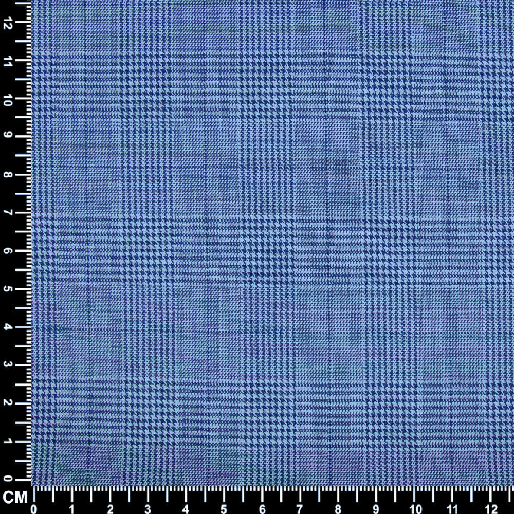 Sky Blue Prince of Wales Check Fabric