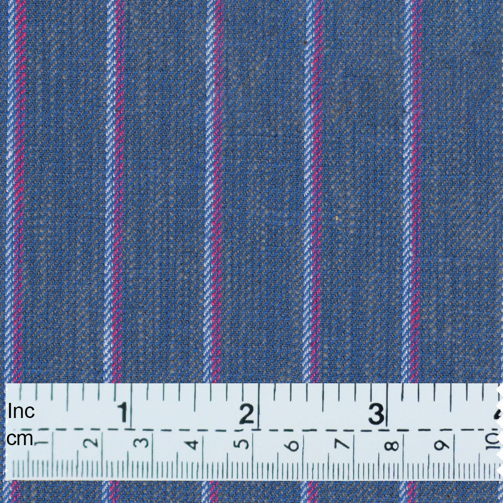 Sky Blue and Pink Striped Suit