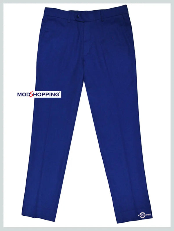 Sta Press Trousers | Blue Sta Press Trouser Modshopping Clothing