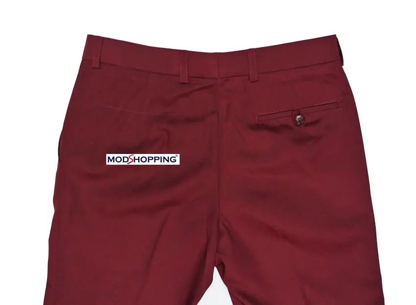 Sta Press Trousers | Burgundy Sta Press Trouser Modshopping Clothing